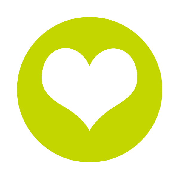 Heart-Green Heart in green circle