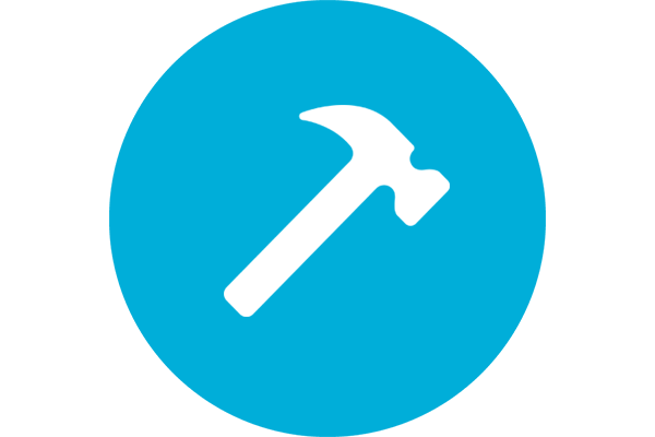 Hammer Hammer in blue circle