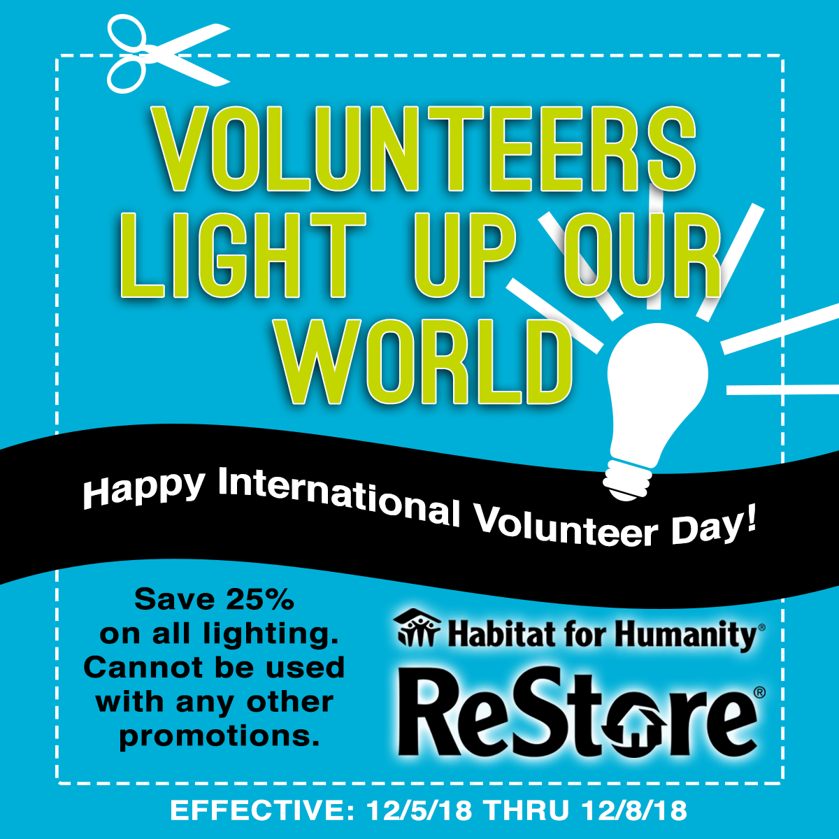 25% Off Lighting – ReStore Promotion