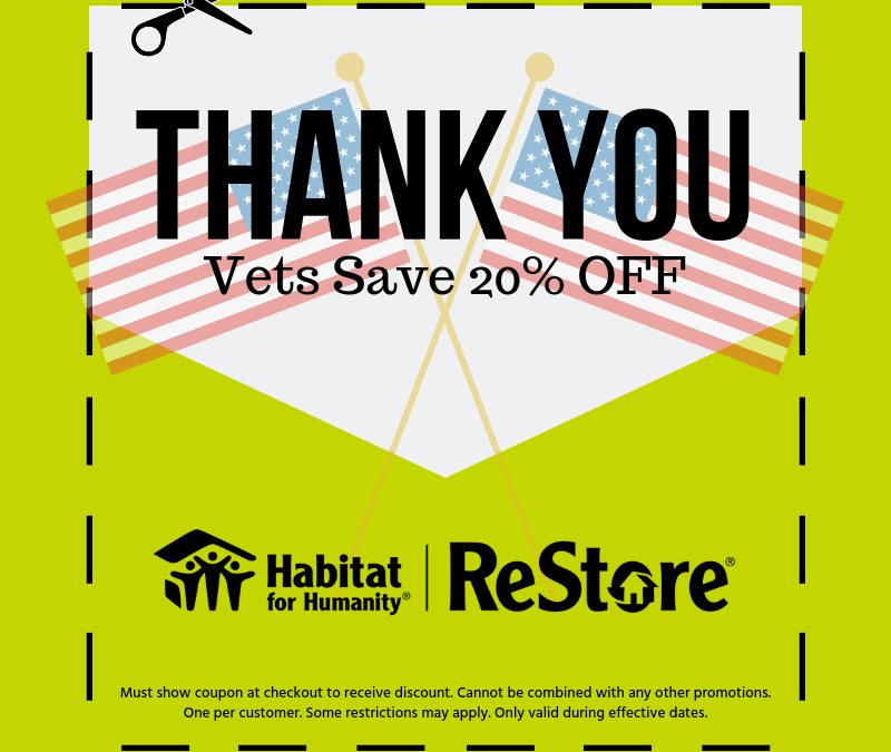 Vets Sale 20% OFF- ReStore