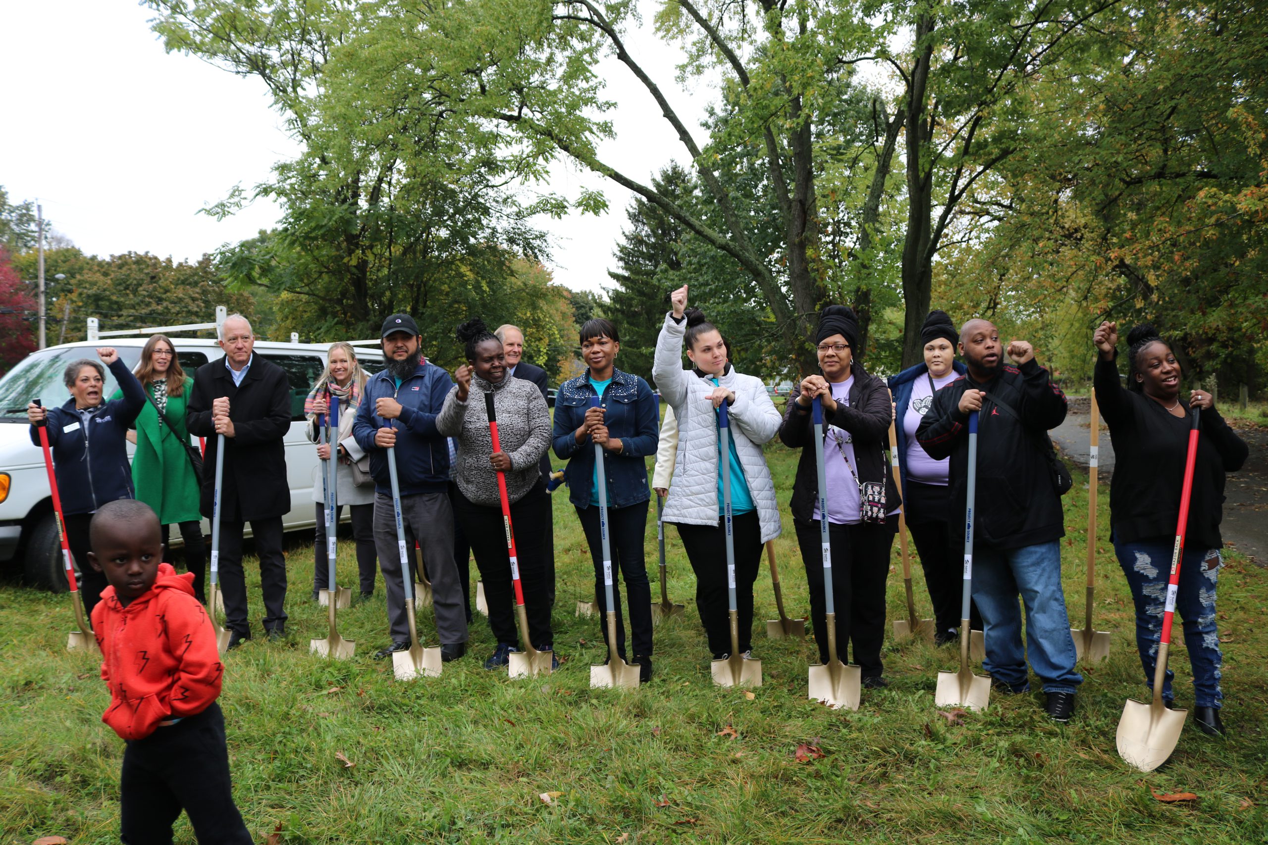 Ground Breaking with shovels 