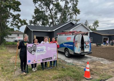 Volunteers at Build Site