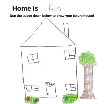 DrawingDreamsArtwork Children's drawing of home