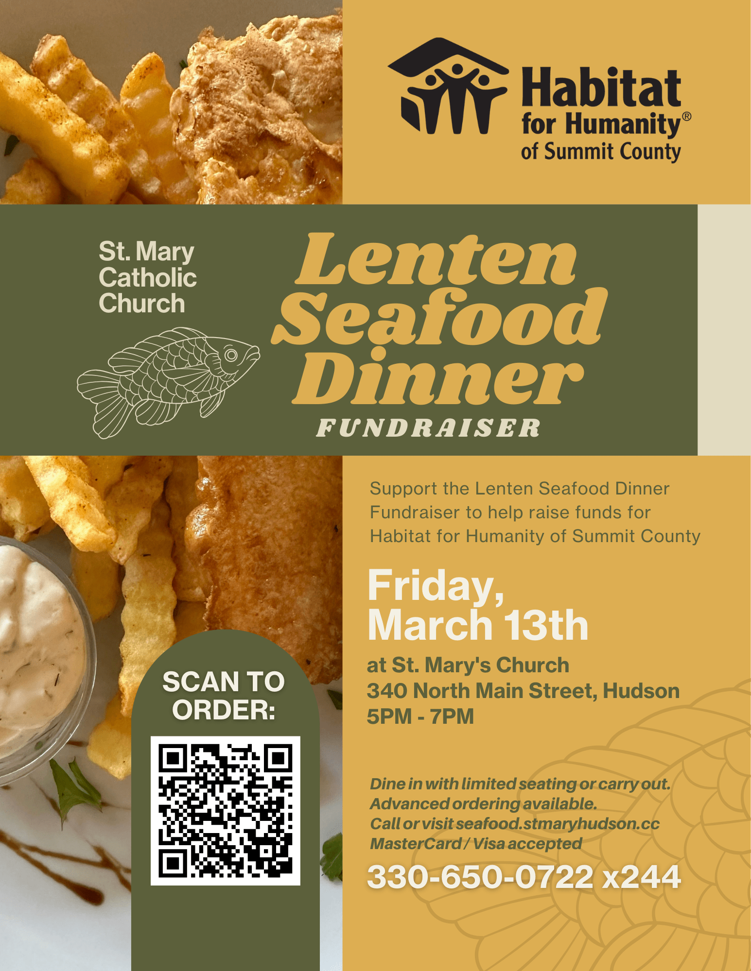 Lenten Seafood Dinner Flyer 2026