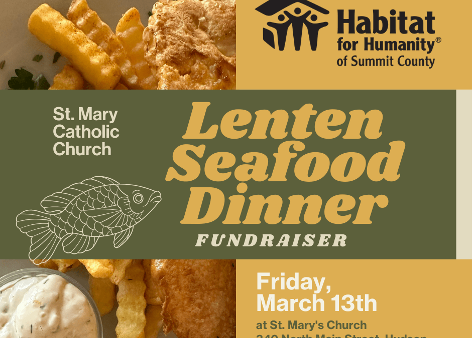 Lenten Seafood Dinner Fundraiser with St. Mary’s Catholic Church